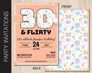 Editable 30 & Flirty Party Invitation