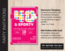 Editable 40 & Sporty Party Invitation