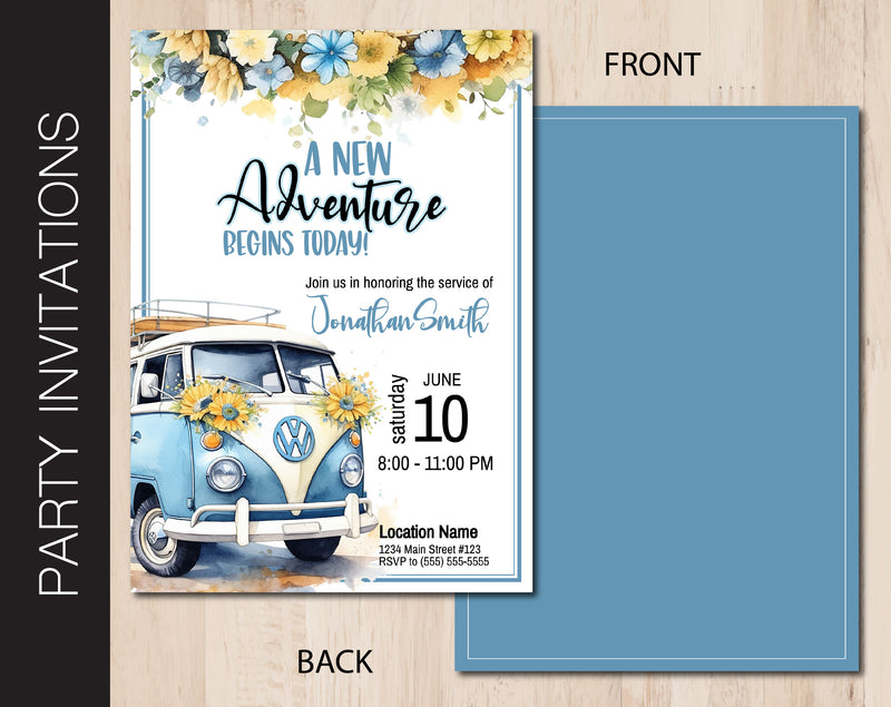 Editable Adventure Awaits Party Invitation