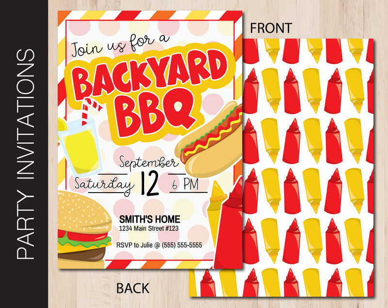 Editable Backyard Barbecue Party Invitation