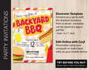 Editable Backyard Barbecue Party Invitation