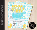 Editable Bath Time Baby Shower Party Invitation