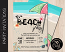 Editable Beach Party Invitation