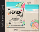 Editable Beach Party Invitation