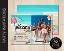 Editable Beach Party Invitation with Photo