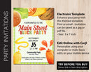 Editable Block Party Invitation