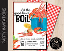 Editable Crawfish Boil Party Invitation