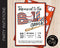 Editable Orange & Blue Baseball Tailgate Party Invitation