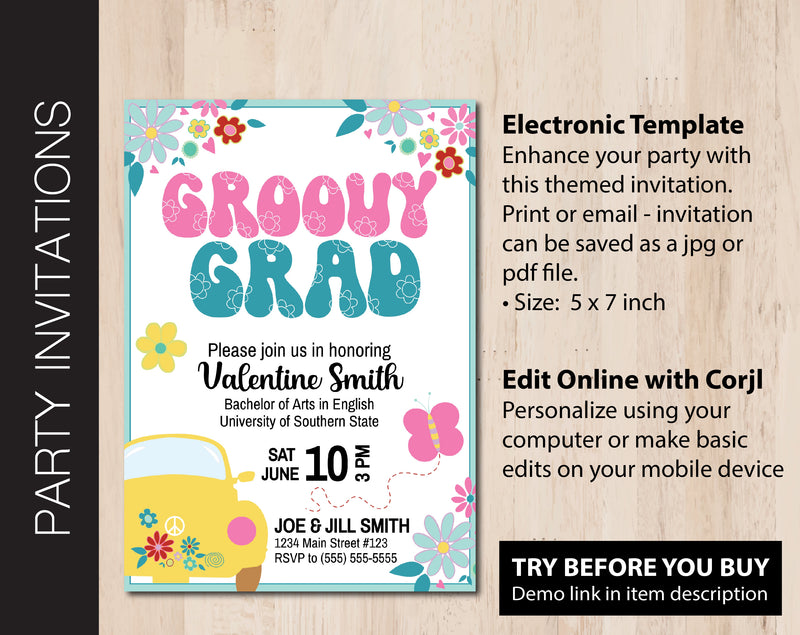 Editable Graduation Party Invitation