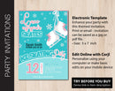 Editable Ice Skating Party Invitation