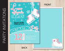 Editable Ice Skating Party Invitation