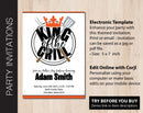 Editable King of the Grill Barbecue Invitation