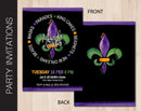 Editable Mardi Gras Party Invitation