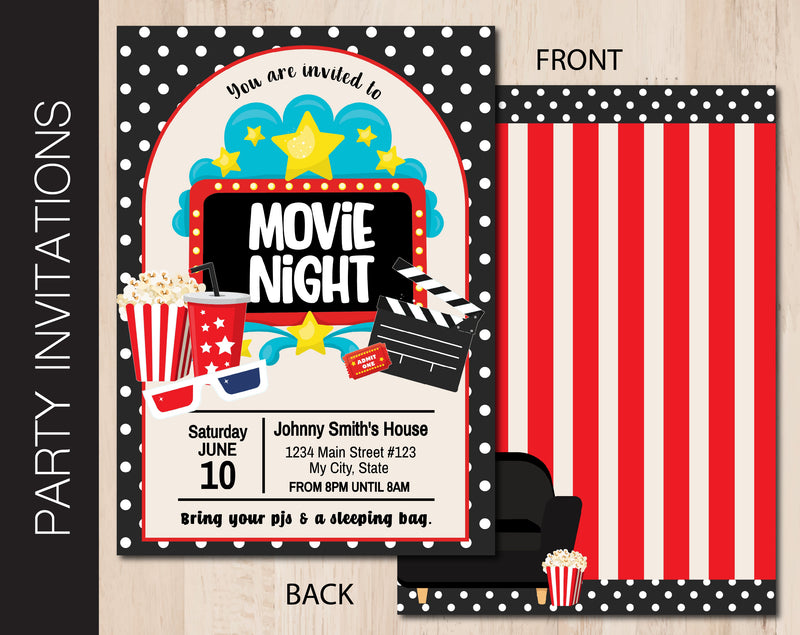 Editable Move Night Party Invitation