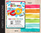 Editable Rainbow Pool Party Invitation