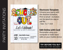 Schools Out Party Invitation