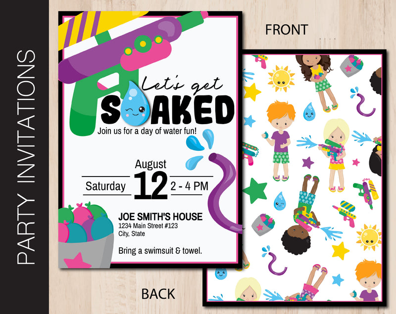 Editable Soaked Party Invitation