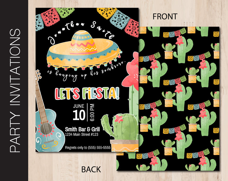 Editable Retirement Fiesta Invitation