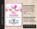 Editable Flamingo Party Invitation