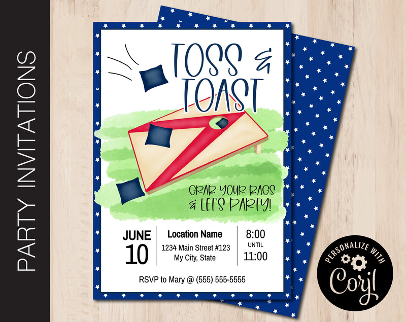 Toss & Toss Party Invitation