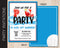 Editable Volleyball Pool Party Invitation