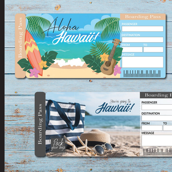 Ticket to Paradise Vacation Boarding Pass Digital File You -    Surprise trip reveal, Surprise vacation, Surprise vacation reveal